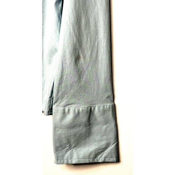 Mac & Jac Womens Blouse Shirt Button Up Rayon Nylon Light Blue Size 10 NWT - Picture 4 of 11